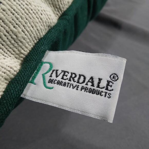 2 Riverdale Tapestry Throw Pillows 15" x 15" Teddy Bear Christmas Home Decor - Picture 4 of 10